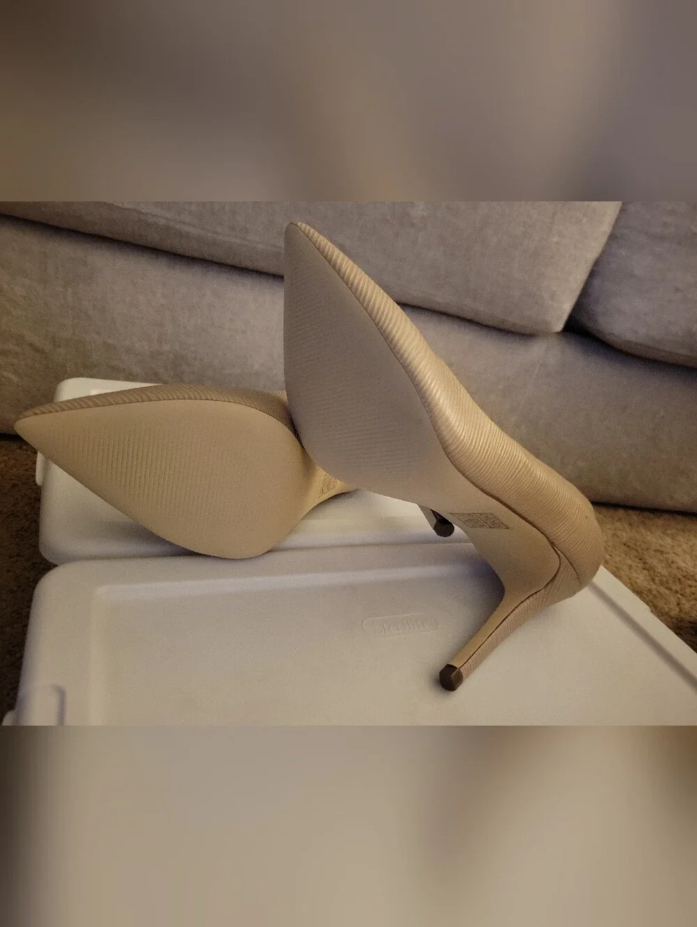 Call It Spring Nude Textured Pointed Toe Stiletto Pumps Size 8 NWT Condition